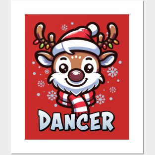 Santa’s Reindeer Dancer Xmas Group Costume Posters and Art